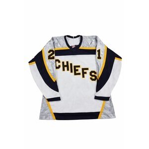 Vintage Charlestown Chiefs Jersey CCM Mens XL #21 Slapshot Adult Sewn
